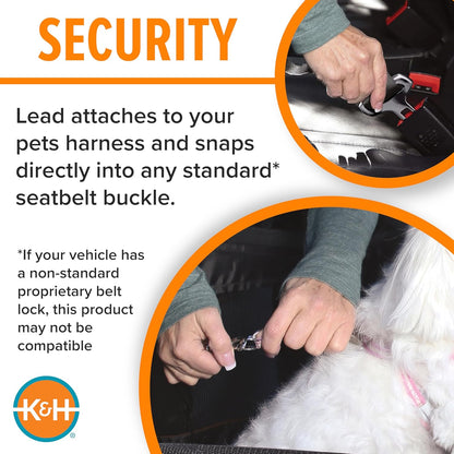 Buckle N Go Dog Car Seat for Large Dogs, Waterproof Fabric, Breathable Mesh Sides, Adjustable Seat Belt Leash, Carseat for Medium to Large Pets, Car Seat Cover - 21 X 19 X 19In