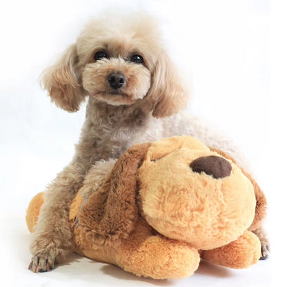 Puppy Heartbeat Soothing Hug Toy Dog Heating Plush Doll Pet Comfortable Behavioral Training Play Aid Tool Anxiety Relief Sleep